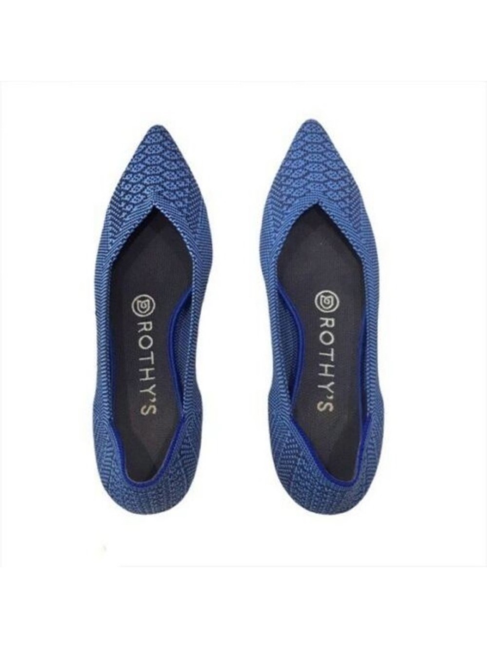 Rothy's The Point Flat In Lapis Python Blue 🔥RARE🔥 - Picture 1 of 10